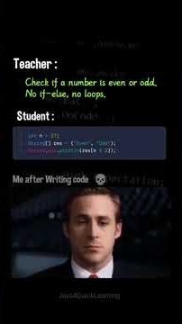 Check if a number is even or odd without using loop or if- else #java #program #interview #corejava