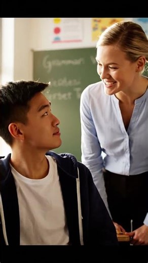 Learning English with Confidence – Supportive Classroom Grammar Correction Scene | Educational