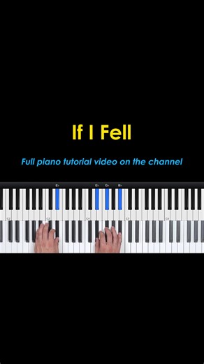 🎹 New piano accompaniment tutorial up on the channel! “If I Fell” by The Beatles✨ #pianotutorial #TheBeatles #IfIFell #pianowithnate #pianocover