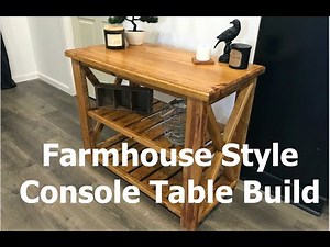 Farmhouse Style Console Table (Full Build with Free Dimensions & Plans in Description)