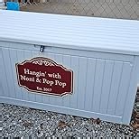 Custom Outdoor Decorative Signs, Personalized Aluminum, Waterproof USA Signs - Design 2 Black Charcoal 8x8