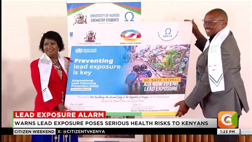 3.3K views · 93 reactions | Lead exposure alarm: DP’s spouse Dr Kithure urges tougher action on lead pollution Warns lead exposure poses serious health risks to Kenyans UON studies show high lead levels in informal settlements Govt working with stakeholders toward a lead-free nation #CitizenWeekend | Citizen TV Kenya | Facebook
