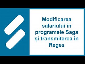 Modificarea salariului în programele Saga și transmiterea în Reges