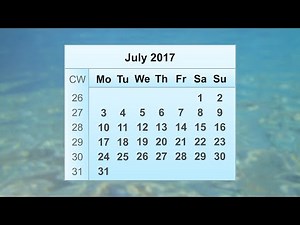 July 2017 Calendar