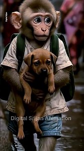 Monkey Emotional Journey 🐒 #ai #monkey #shorts #vairalshort