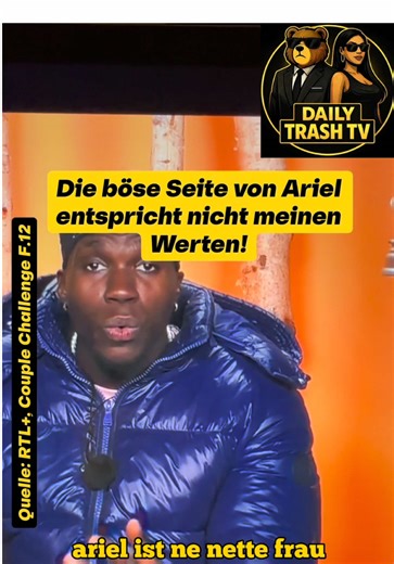 Exit-Drama in Folge 12 💛🧸 Joshi und Ariel verlieren die Exit Challenge – und müssen das Camp verlassen. Aber während Ariel emotional ist, wirkt Joshi fast… erleichtert. Sein Statement? „Die böse Ariel entspricht nicht meinen Werten.“ Autsch. 💀 Für ihn ist das Kapitel damit durch – kein Bedauern, kein Vielleicht, sondern ein klarer Cut. War das ehrliche Erleichterung oder einfach ein letzter Seitenhieb? 👀 Team Joshi oder Team Ariel?💛🧸 Quelle: RTL #CoupleChallenge #RealityTrashTV #TrashTV #R