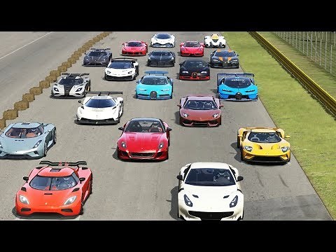 Devel Sixteen vs Hypercars at Monza Full Course