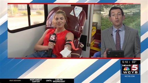 News 5's Natalea Hillen announced the winner of Tuesday's 'Battle of the Badges' while giving blood at the drive. Check it out: | WCYB