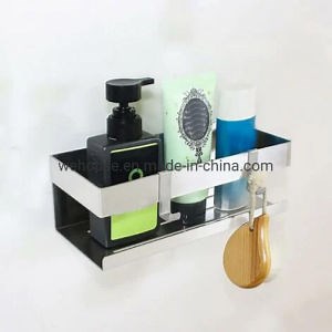 [Hot Item] Stainless Steel Bathroom Storage Corner Storage for Household Shelves Wall-Mounted Single-Layer Corner Storage for Bathroom Placement