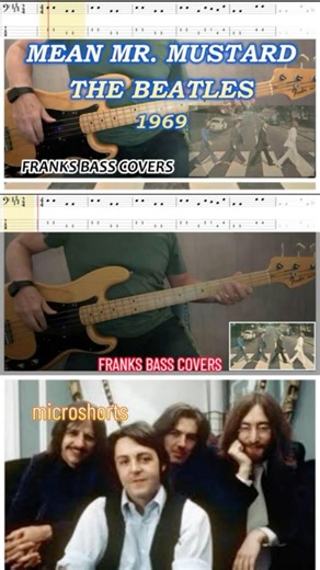 MEAN MR MUSTARD - BEATLES | FRANKS BASS COVERS #microshorts