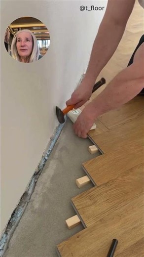 Satisfying Herringbone Floor Alignment Technique #shorts #woodworking