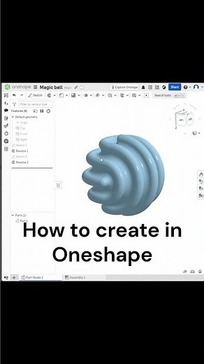 How to create in Onshape - magic ball