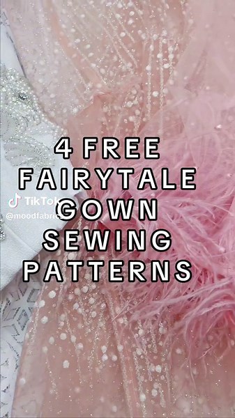 Find all these dreamy FREE sewing patterns on our Mood Sewciety Blog! #sewingtiktok #fashioninspo #fashiondesign #sewingpattern #fyp #fypage