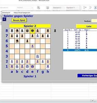 Checkmate by pawns in ten moves Chess in Excel