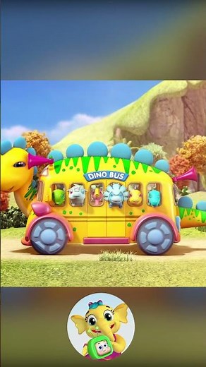 🚌Yellow Dino Bus is Coming! 🚌Dinosaurs Party | Funny Kids Cartoon Short #badanamu #trendingshorts