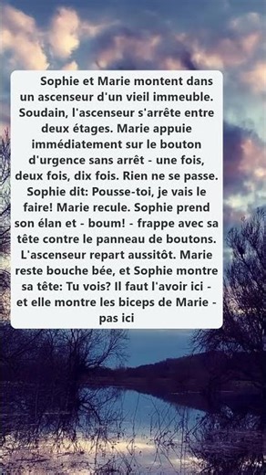 Blonde et brune dans un ascenseur - solution originale!