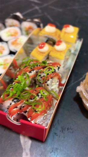 Signature Handcrafted Prawn Makki & Chicken & shrimp Fusion Roll by Sushi Chef Shahil.” #sushi