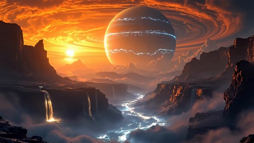 Alien, Planet, Scifi. Free Stock Video