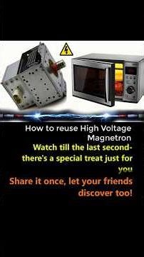 Microwave Magnetrons Experiment & Reuse #diy #shorts #shortsvideos #experiment #dreamfinder #reels