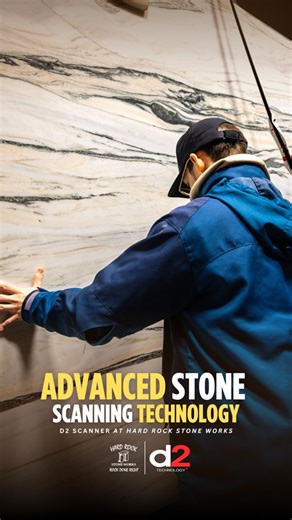 1.3K views · 13 reactions | Details matter. That’s why every slab is digitally scanned, mapped, and planned with D2 technology so the finished stone looks intentional, not accidental. Built right from the start. 直 #StoneExperts #FabricationPrecision #NaturalStone #Builders #KitchenDesign #Michigan #CommercialBuilders | Hard Rock Stone Works | Facebook