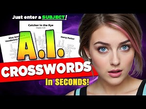 How To make a Crossword Puzzle with AI. Let A.I. create all of the Clues & Answers for you!
