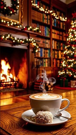 Winter Café Jazz Relax ☕ Snow Night Ambience