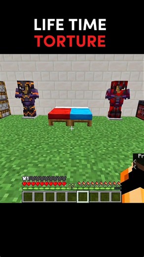 Minecraft LIFE TIME TORTURE! 💀😱 #shorts #minecraft #trap