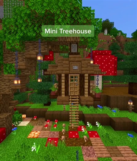 Exploring Minecraft Treehouse and Cottagecore Casa del Árbol
