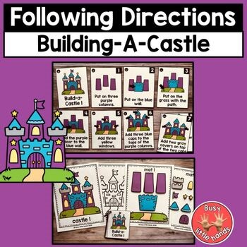 Build a Castle Fairy Tale Craft Following Directions Preschool Special Education