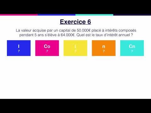 V61 - Intérêts composés : calculer le taux d’intérêt annuel