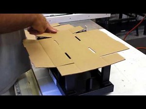 Corrugated Box Folding Tool, Jig, Fixture, Machine with Additional Visual Guides Added