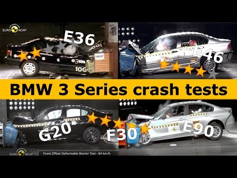 BMW 3 Series E36 E46 E90 F30 G20 crash test Euro NCAP