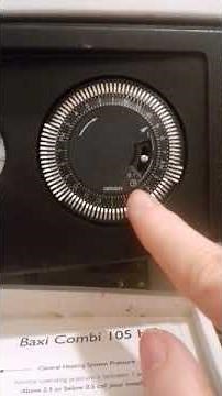 How to set timer on Baxi boiler
