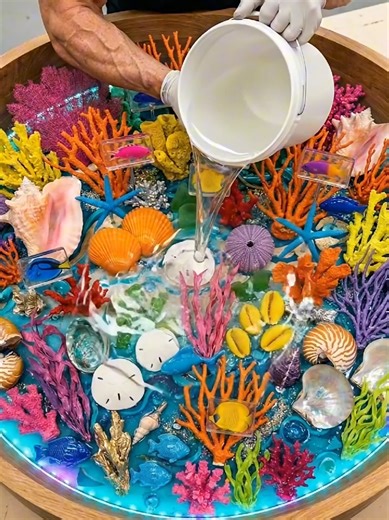 Spongebob coral reef DIY Table for your interior design #DIY #craft