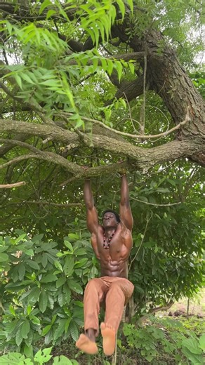 Life Motivation: African Men Embracing Nature in Village Life