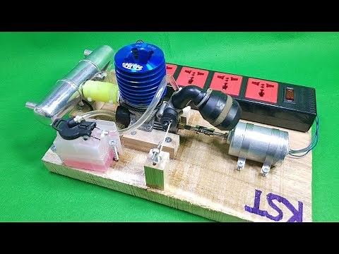 DIY 220v Dynamo Generator Using Nitro 2-stroke Engine