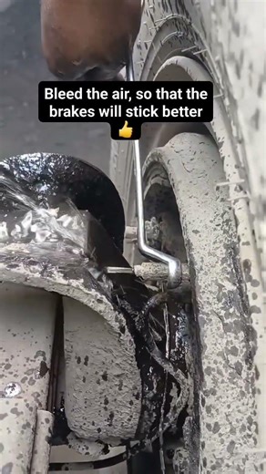 Bleeding air brakes – now working smoothly”