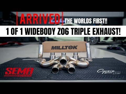 UNBOX/REVEAL/INSTALL of C8Z06 Triple Tip MILLTEK EXHAUST! ARRIVED JUST IN TIME FOR SEMA! LET'S GO!!