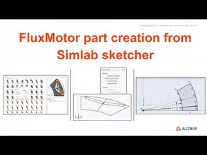 FluxMotor part creation from SimLab sketcher