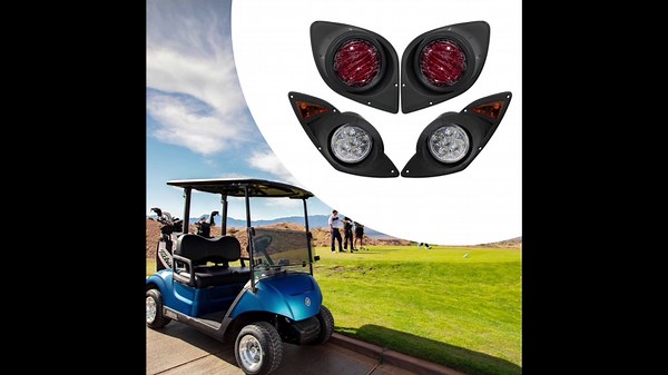 Golf Cart LED Light Kit for Yamaha G29 Drive 2007+ Gas & Electric Golf Cart, Headlight and Taillight Kit with Wires (12v)