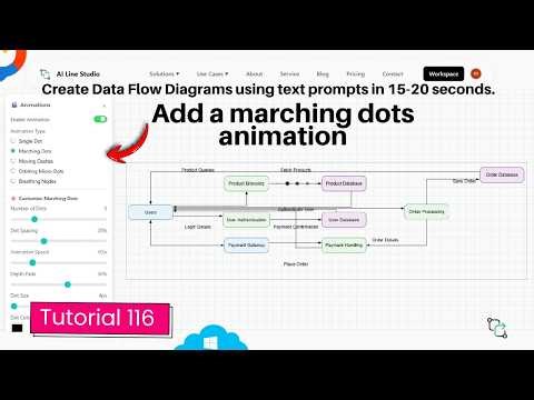 Marching Dots Data Flow Diagram AI Line Studio Tutorial 116