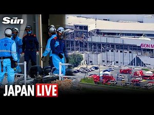 LIVE: Emergency workers search destroyed Aeon Mall after huge 7.1-magnitude earthquake in Japan