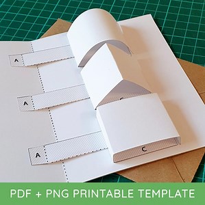 Side Shapes Printable Pop-up Card - DIY Pop-up Card Template as Digital Download - Etsy Canada