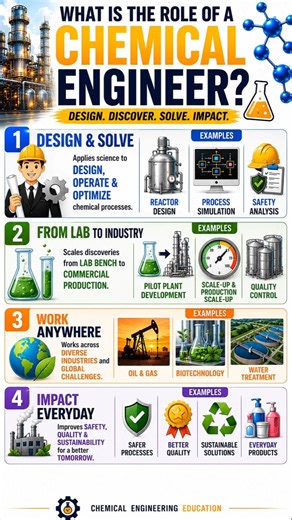 Chemical Engineering: design | solve | impact #chemicalengineering #engineeringshorts #engineering