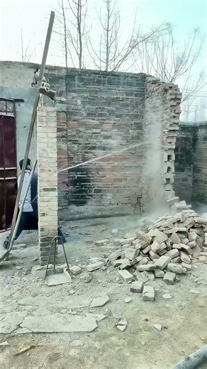 Old House Demolition: That's Some Serious Power!