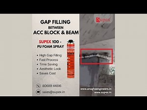 Transition joint - RCC beam and walls : sealing with Supex 100 Spray foam