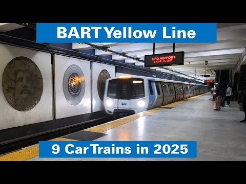 BART Yellow Line: 9 Car Trains