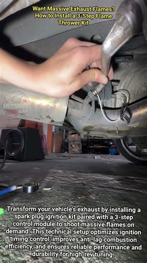 Want Massive Exhaust Flames? How to Install a 3-Step Flame Thrower Kit #shorts #mechanic #automobile
