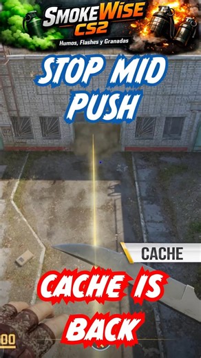 🚀 Best CT Mid Smoke – Cache CS2 Nuevos humos de_cache #counterstrike2 #cache #cs2 #map
