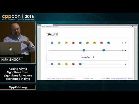 CppCon 2016: Kirk Shoop “Algorithm Design For Values Distributed In Time"